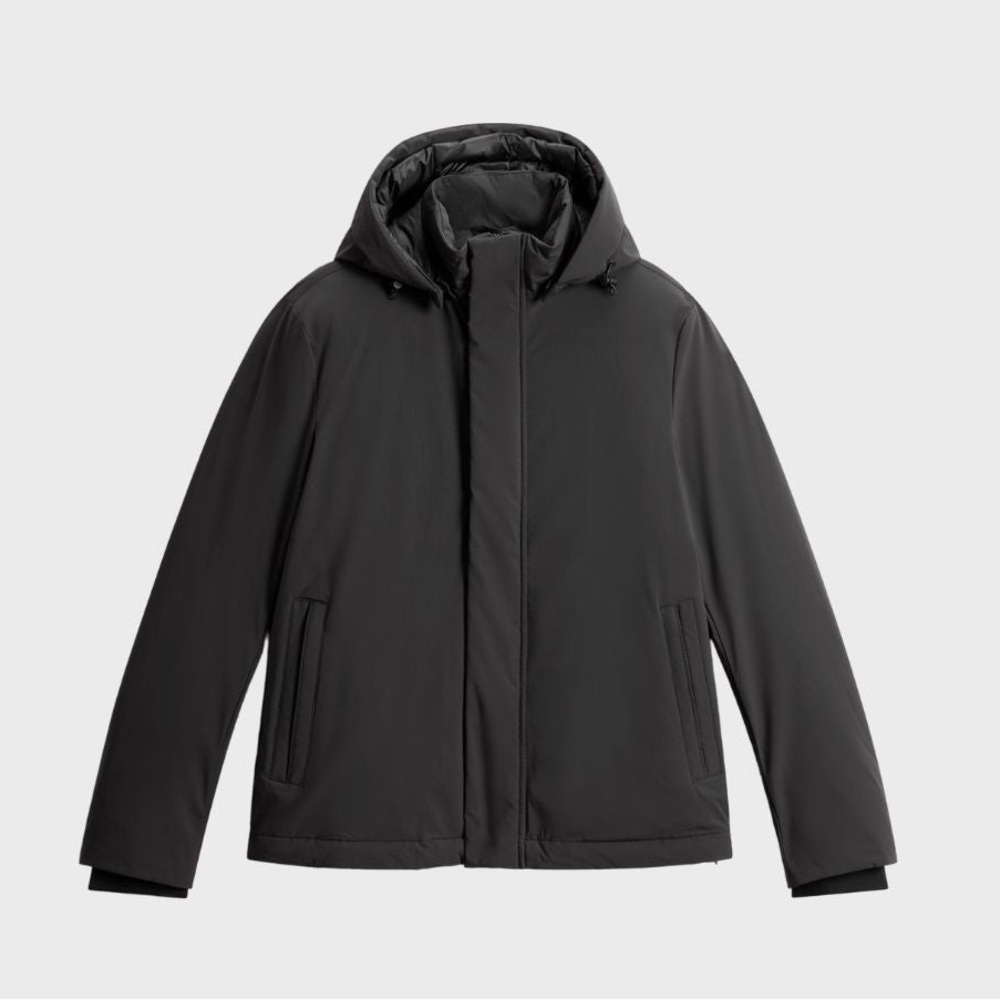Woolrich Men’s Black Stretch Nylon Jacket Winter Coat